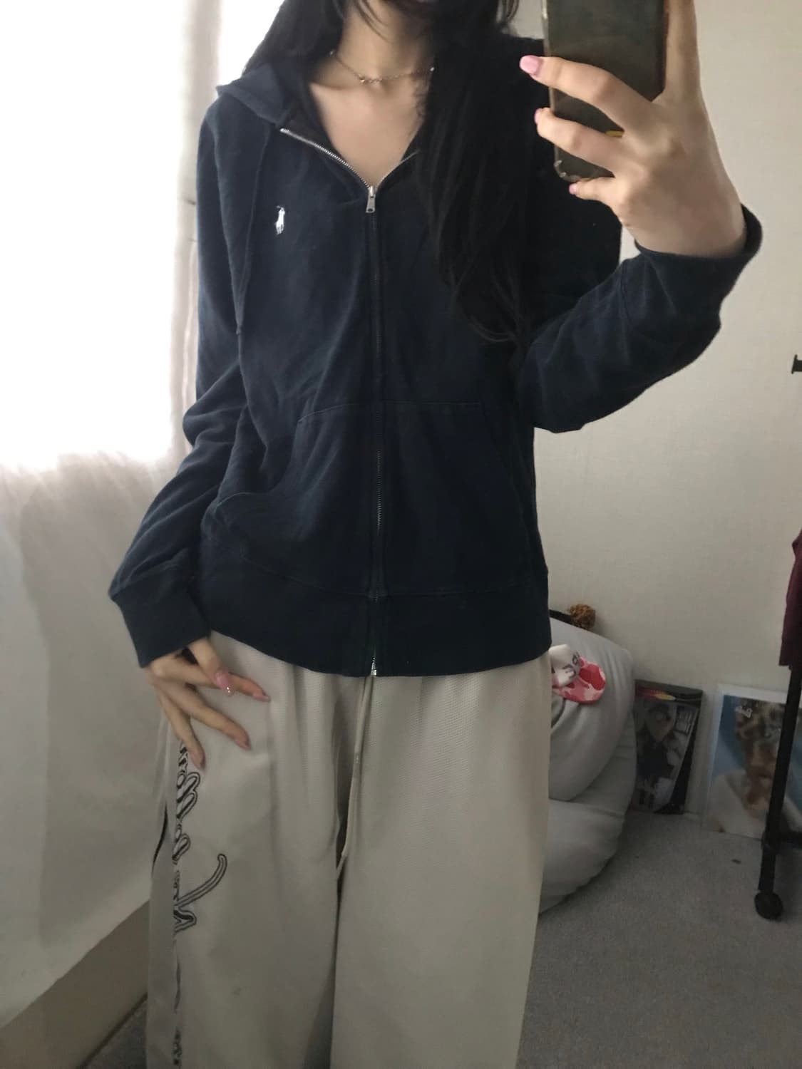 폴로 블랙 후드집업 상품이미지4