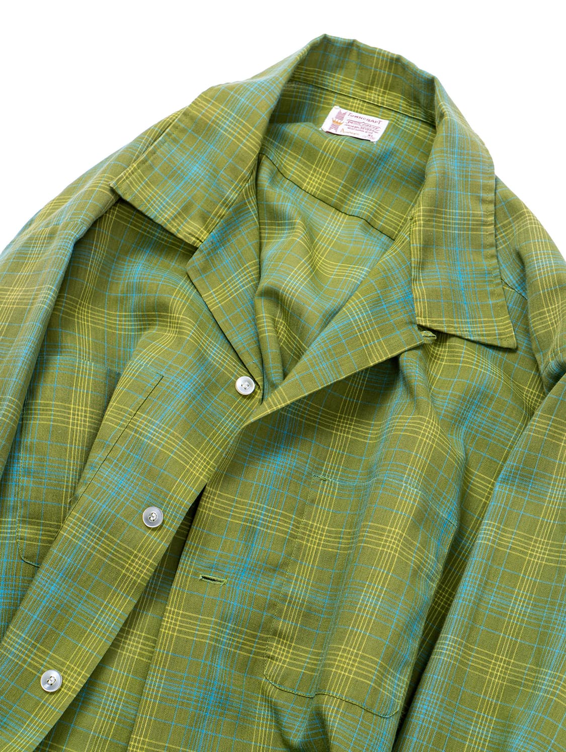 60s Towncraft Loop Collar Check Shirt 상품이미지4