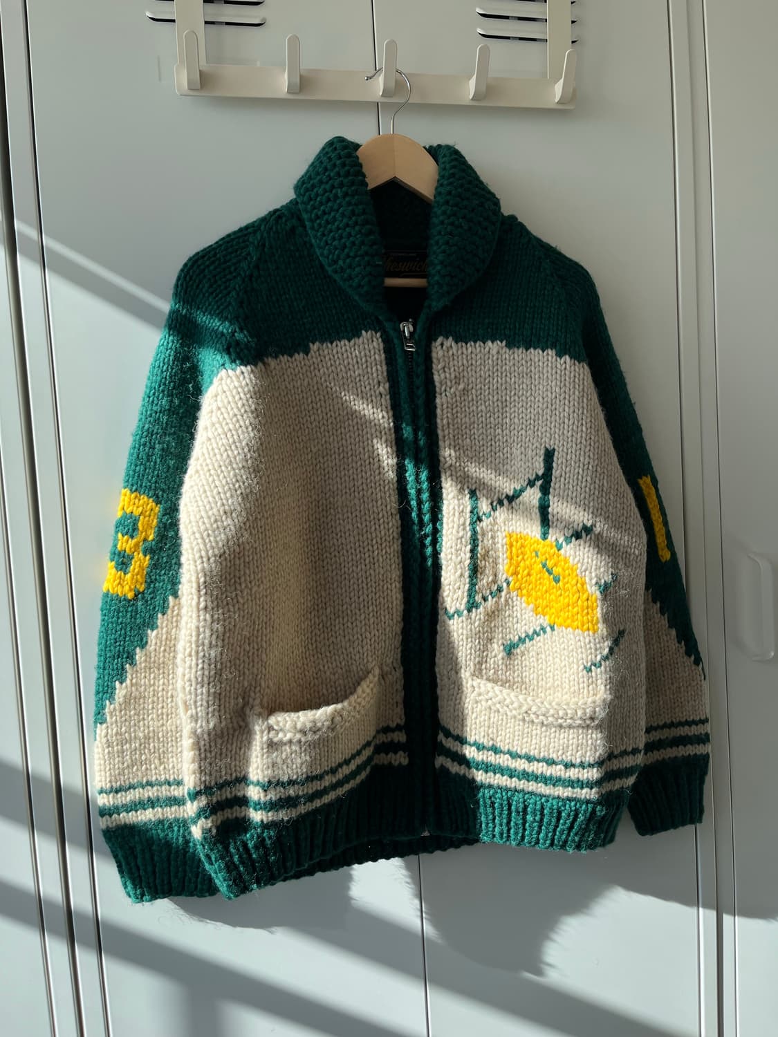 Made in canada 럭비공 리얼 헤비 울니트 코위찬 상품이미지5