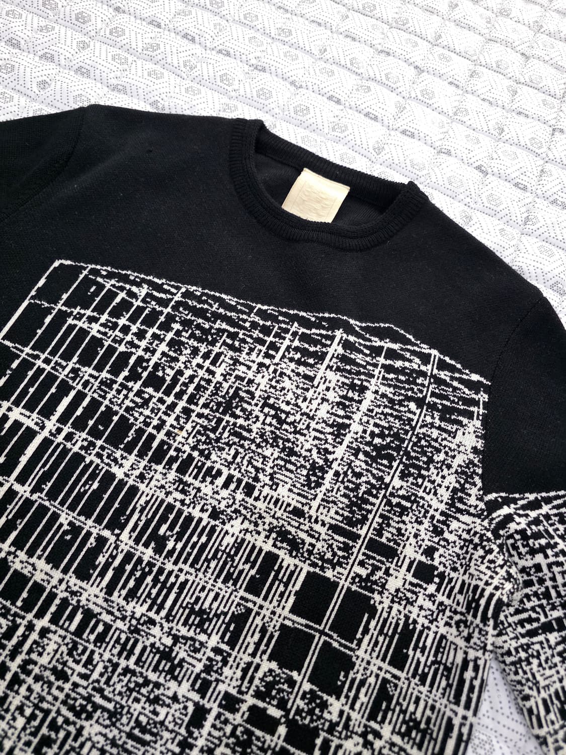 우영미 블랙 프린트 니트 스웨터 100 상품이미지6