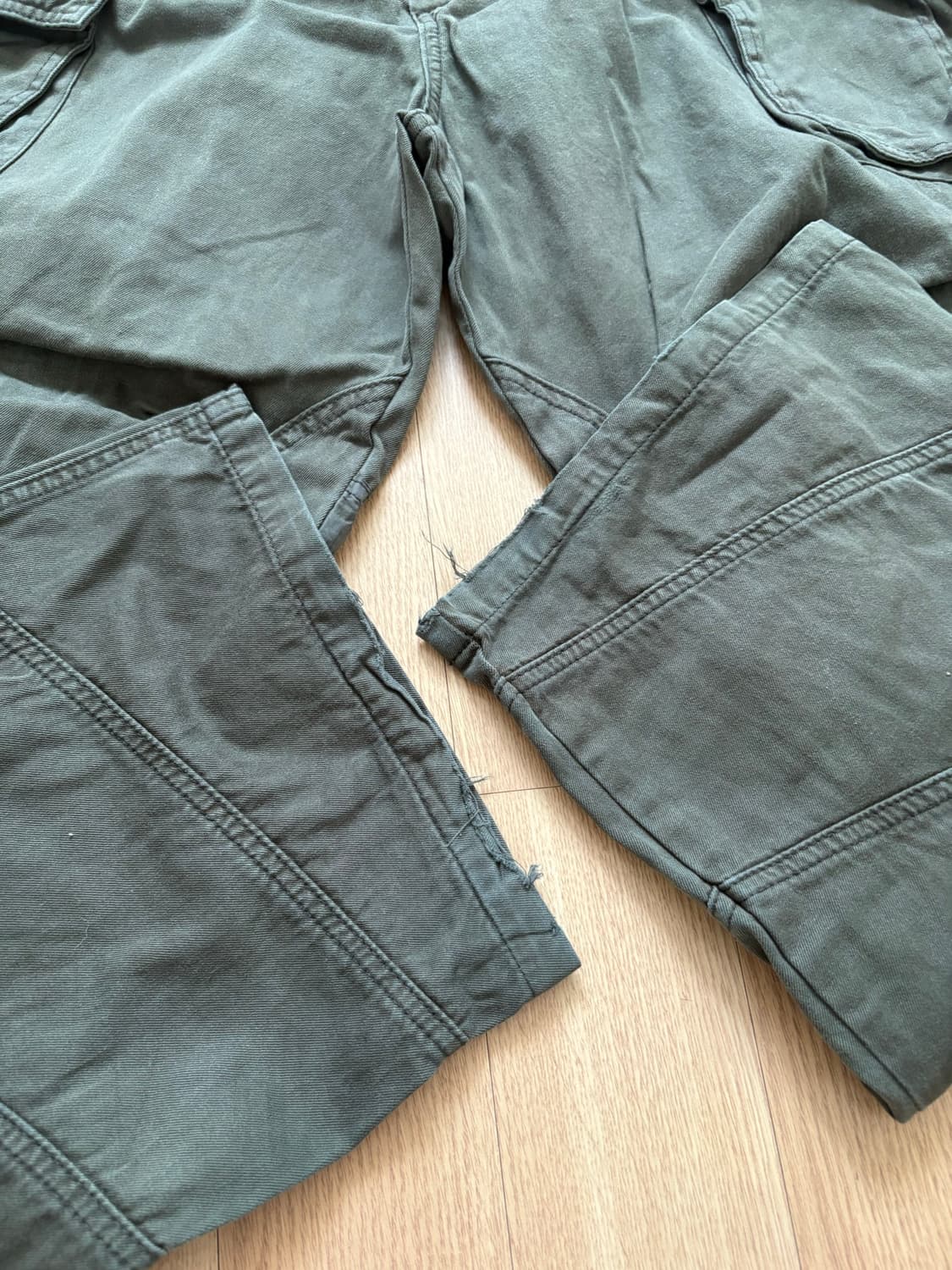 SUU WASHED POCKET PANTS ASH KHAKI 상품이미지5