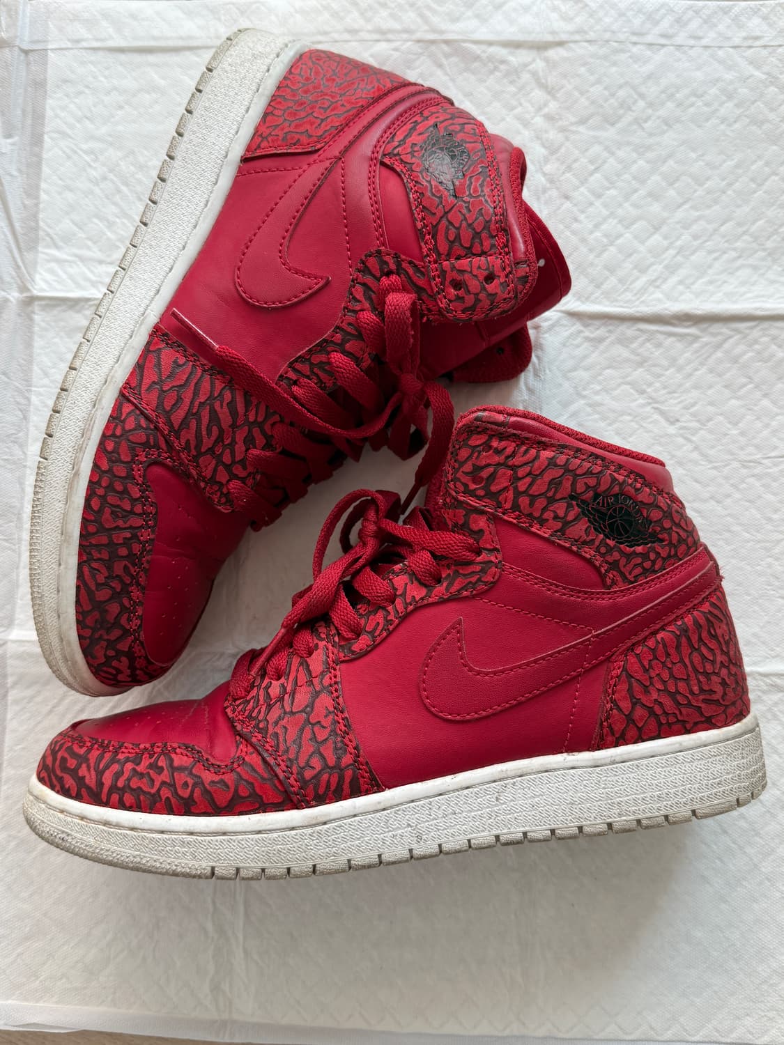 (250) 조던 1 레트로 레드 엘리펀트 프린트 상품이미지5