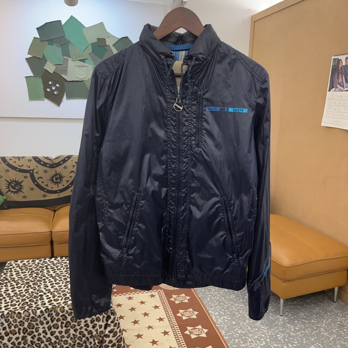 디젤 올드스쿨 빈티지 레이싱 바람막이 자켓 M C09516 상품이미지3