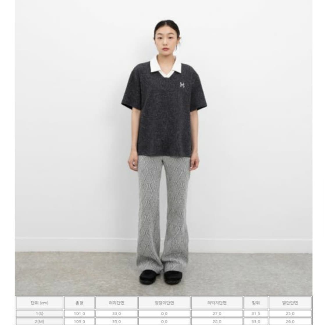 새상품) 999휴머니티 자카드 부츠컷 팬츠 상품이미지5