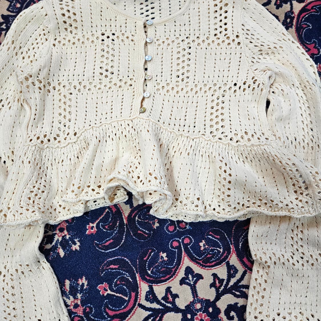 자라(ZARA) 크로셰 니트탑 M size 상품이미지4