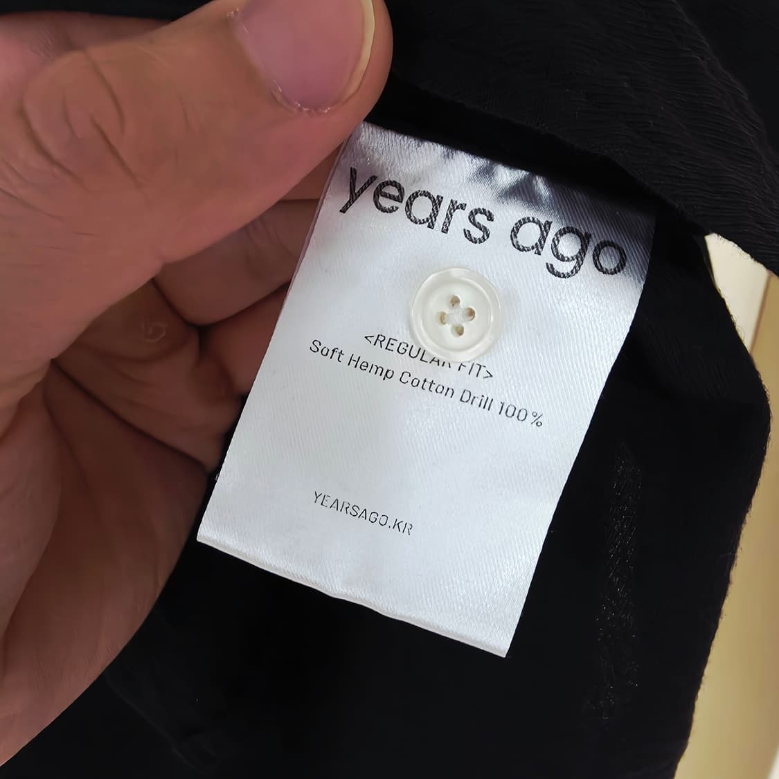 [2] 이얼즈어고 헴프 코튼 포이카 셔츠 블랙 yrs 상품이미지6