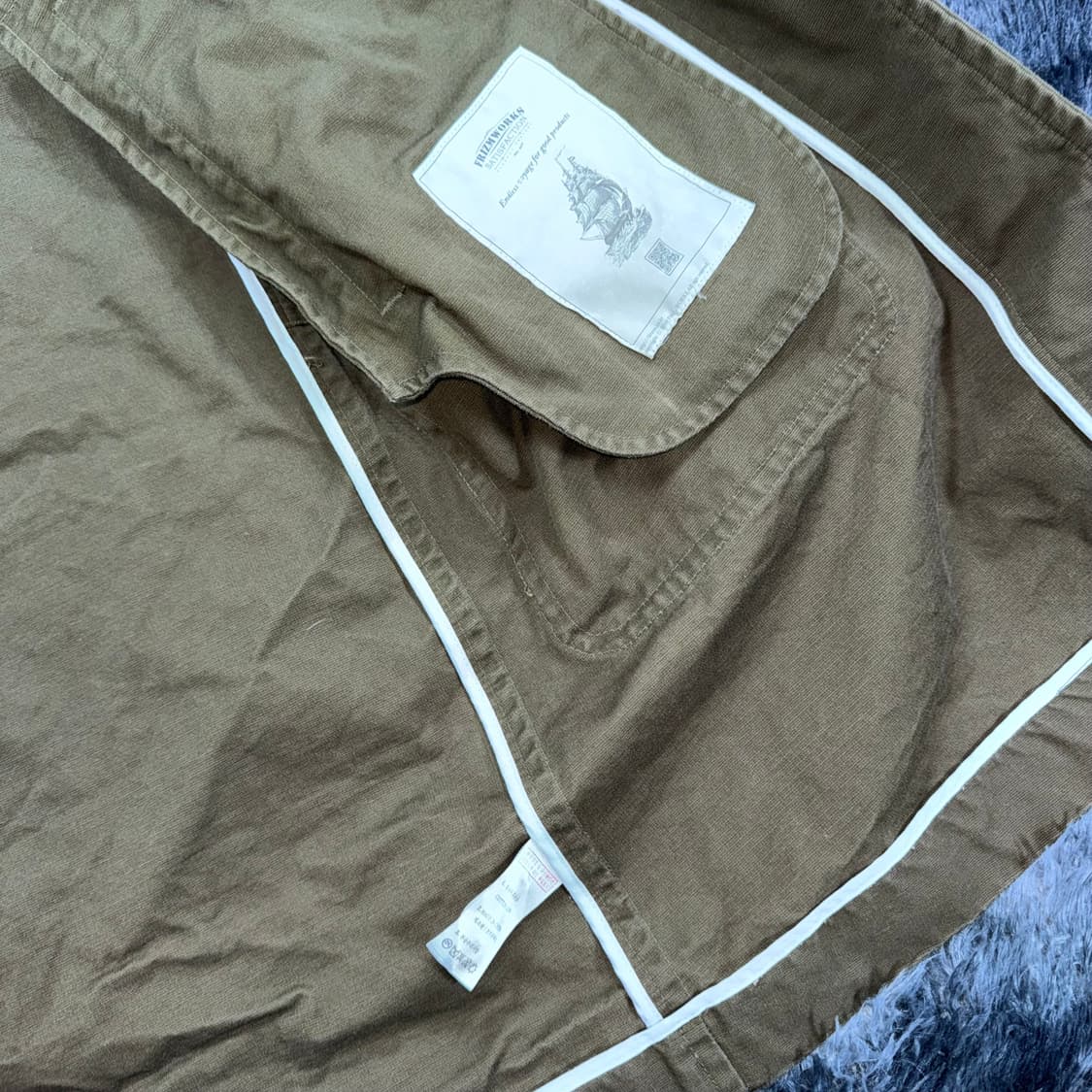 투티/ 0091 프리즘웍스 후드 더플 트랜치 코트 떡볶이 카키 상품이미지10