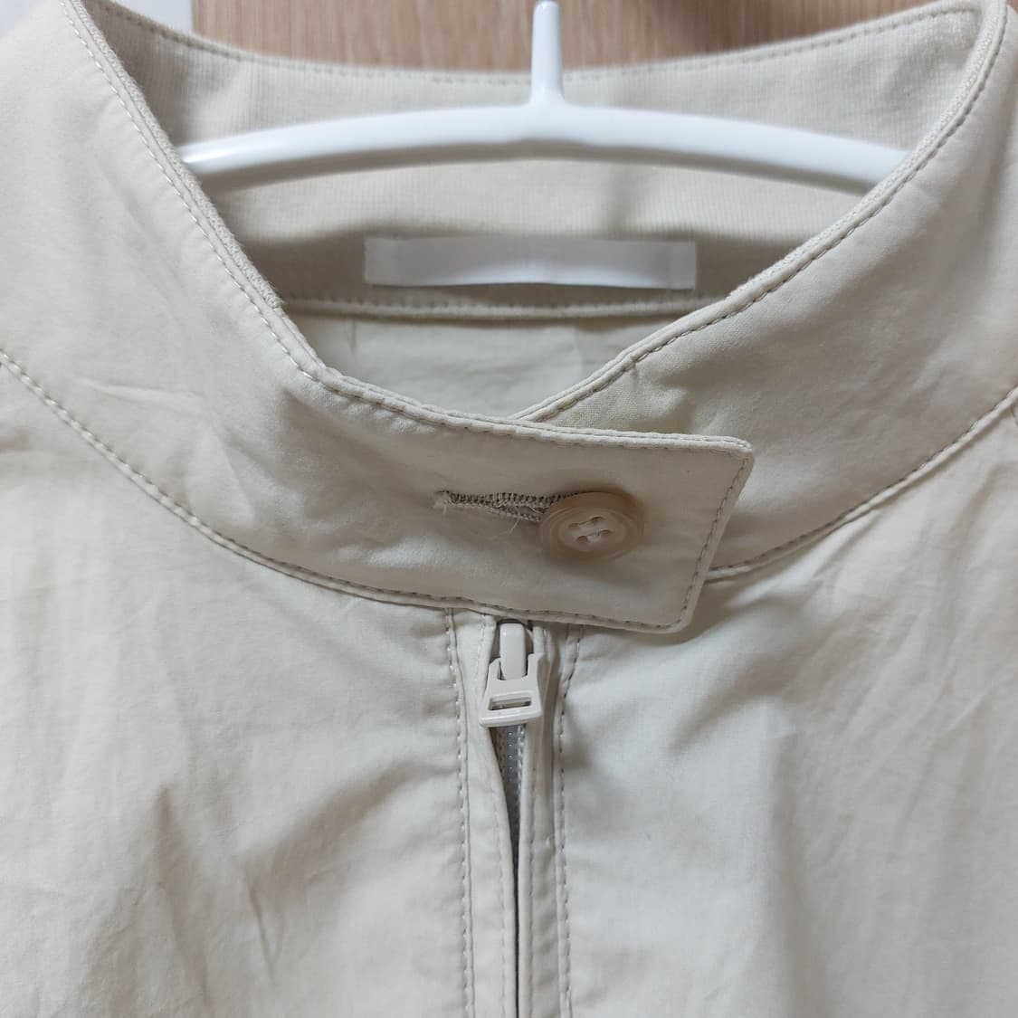 유니클로 코튼 숏 블루종 자켓 베이지 상품이미지4