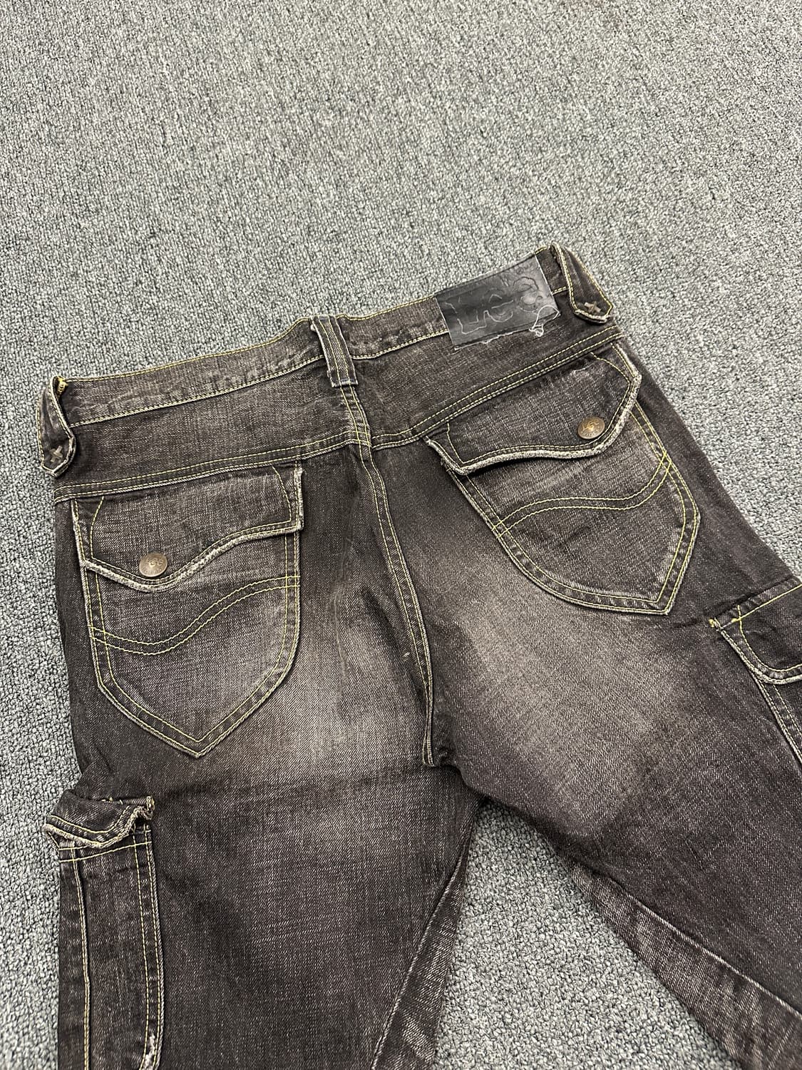 M) LEE 리 부츠컷 흑청 데님팬츠 카고팬츠 상품이미지2