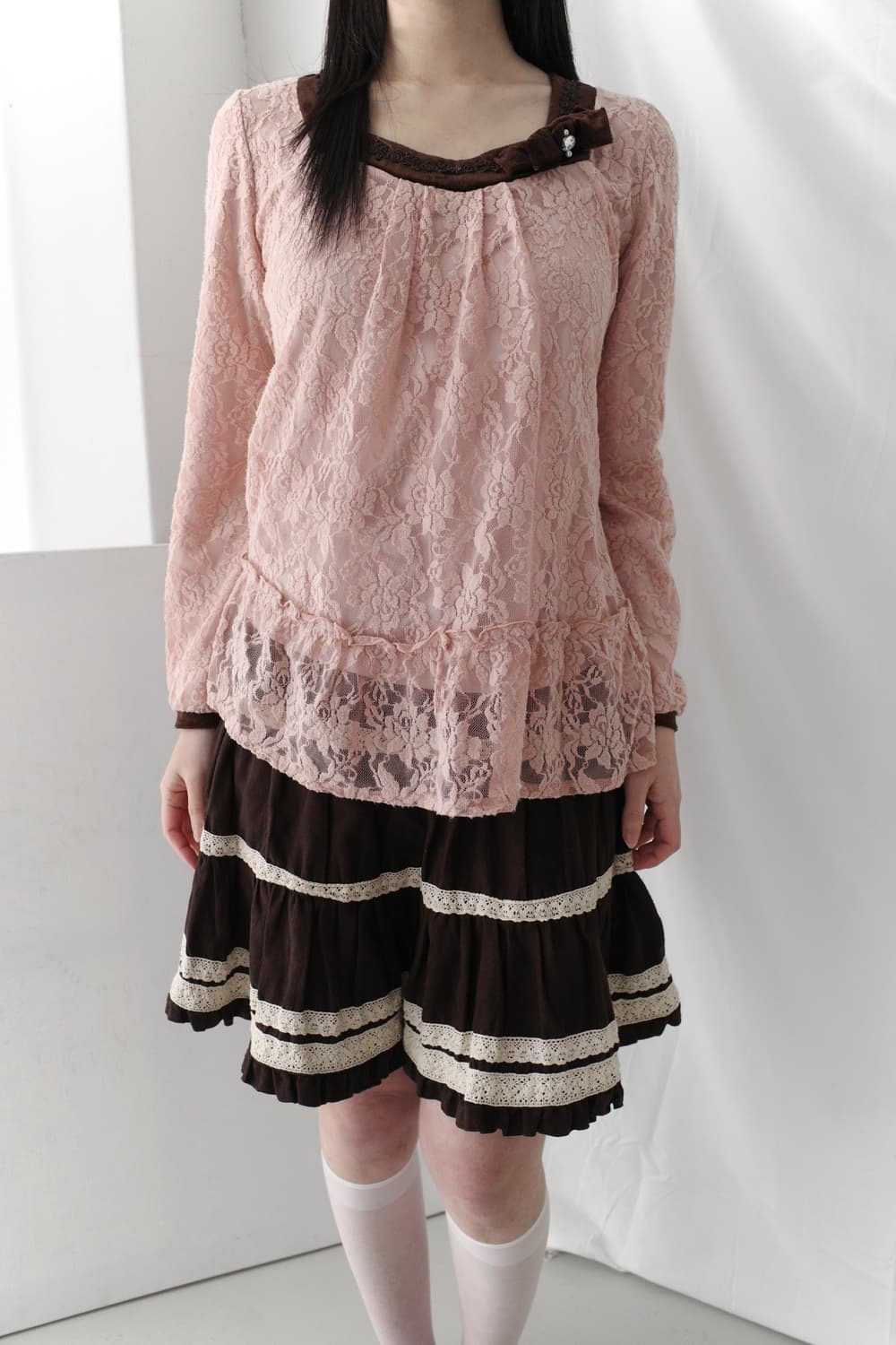 axes femme) lace long sleeve 상품이미지6
