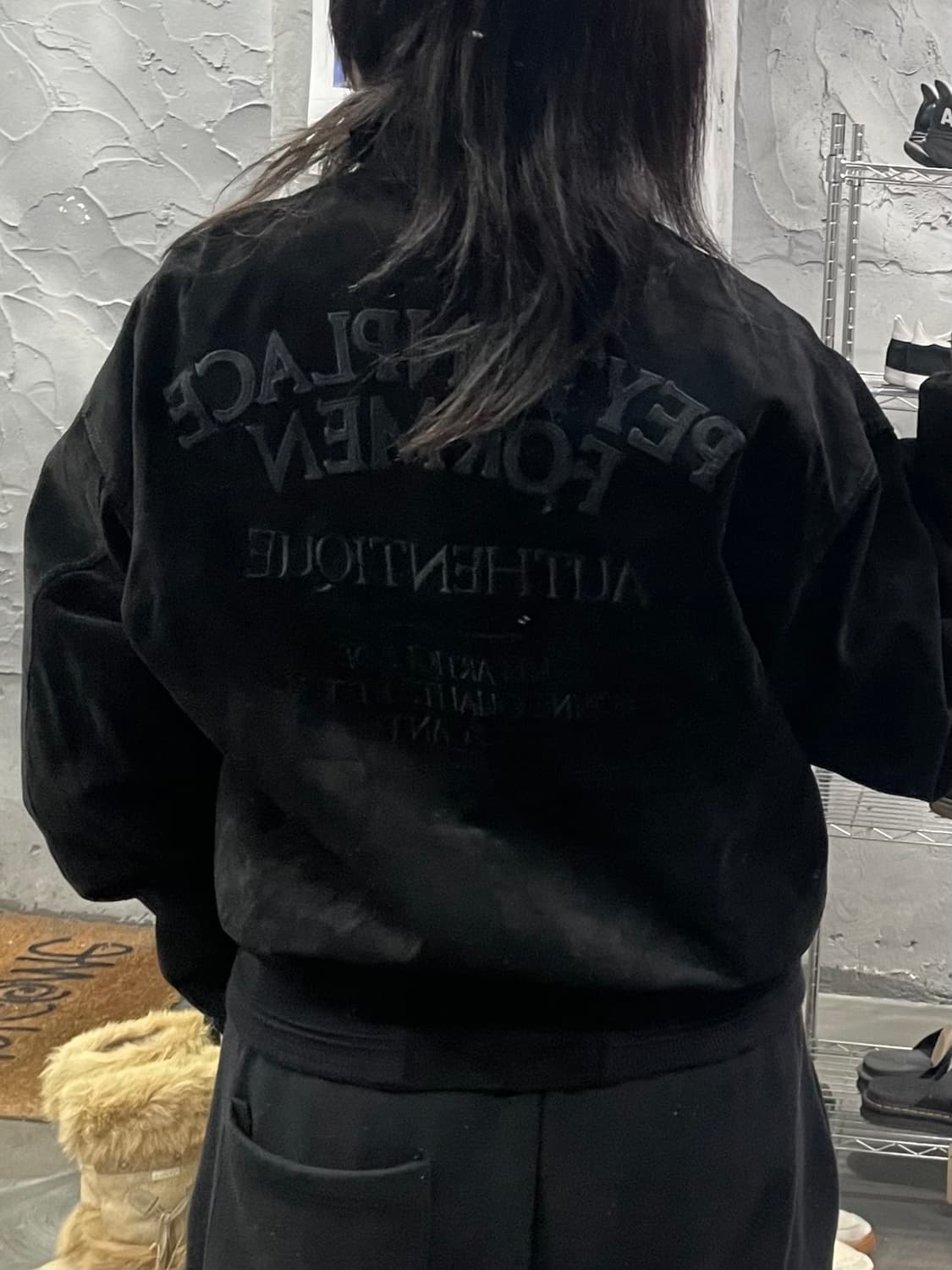 빈티지 스펠아웃 스웨이드 바시티 자켓 상품이미지9