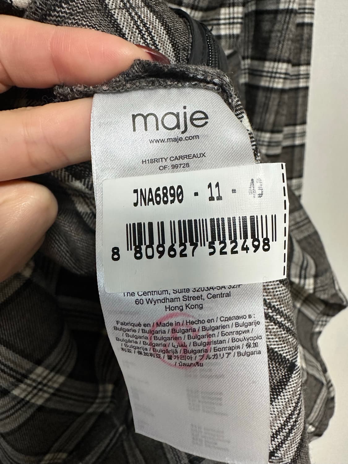 마쥬 체크 모직 원피스 상품이미지7