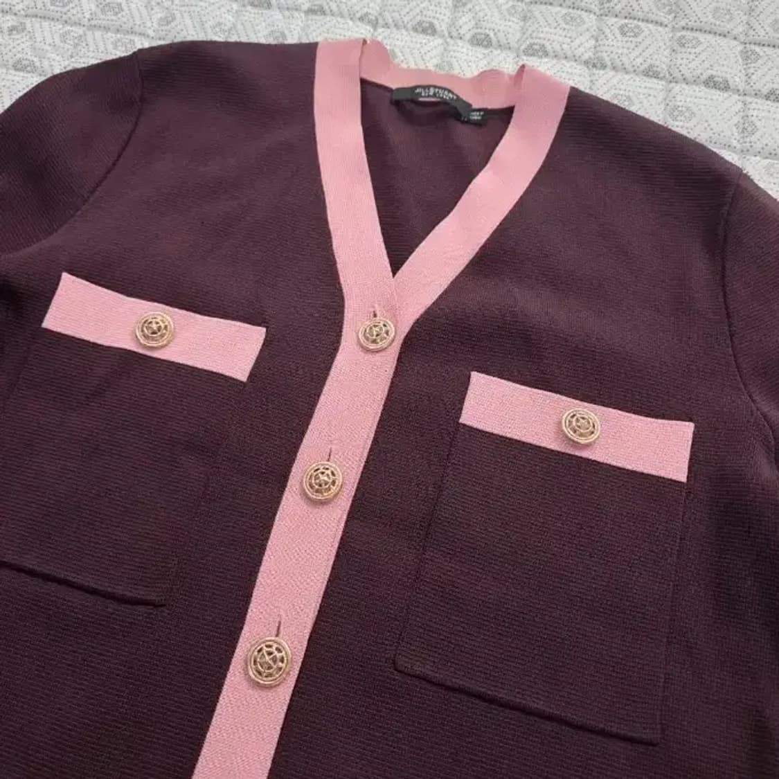 질스튜어트 뉴욕 라인배색 니트 가디건+스커트 셋업 55 상품이미지10