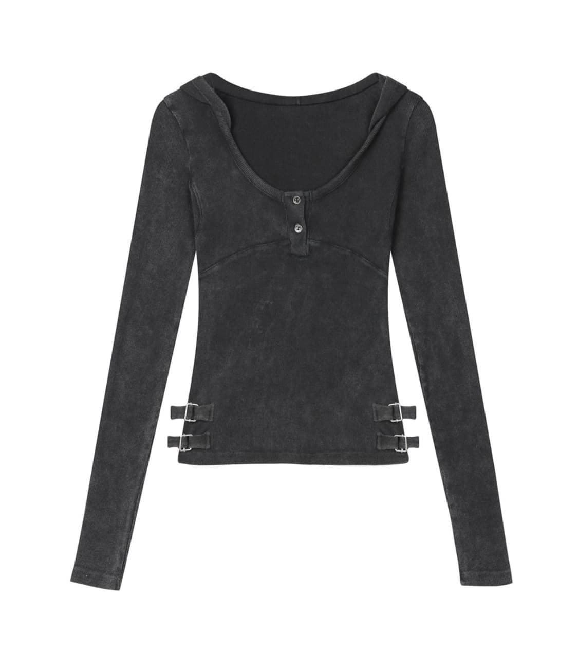 [아이브 레이 착용] 비데블 피그먼트 워싱 비조 후드티 상품이미지2