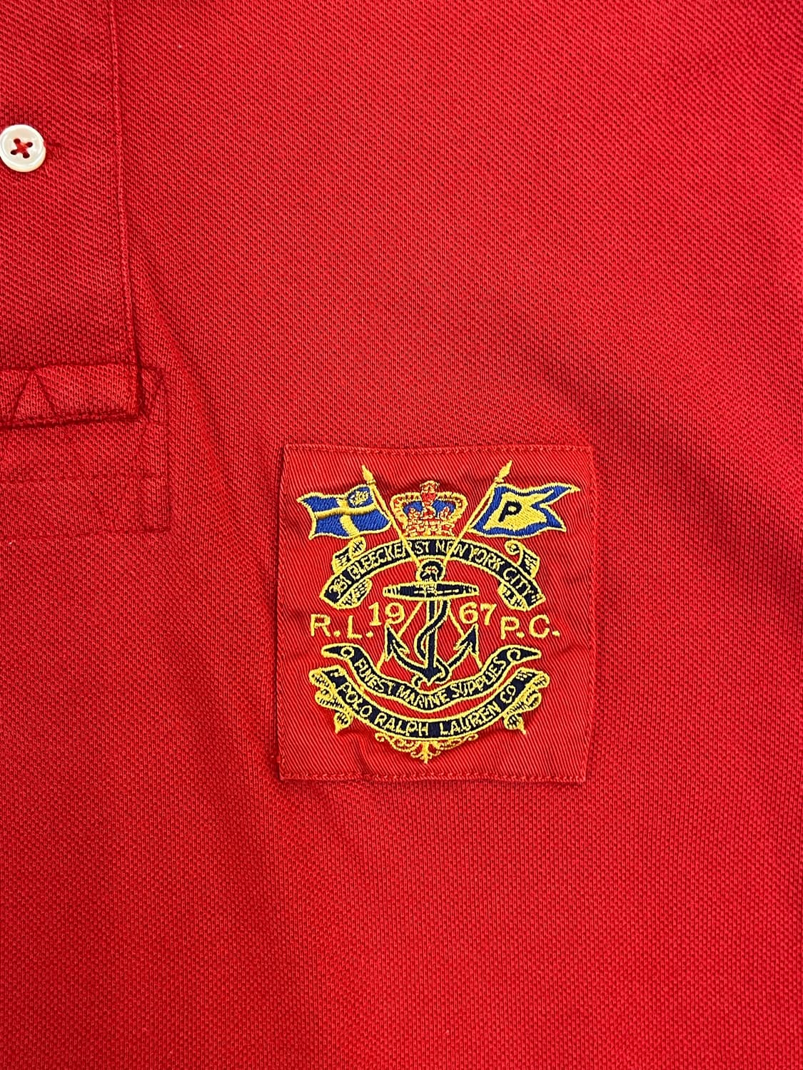 폴로 랄프로렌 반팔 카라티 레드 L #csz4010 상품이미지5