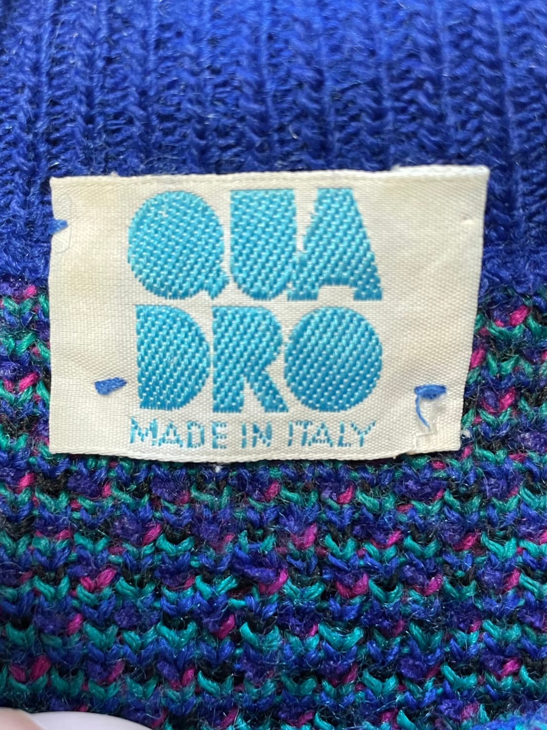 택포) Made Italy 빈티지 플라워 패턴 어글리 니트 스웨터 상품이미지3