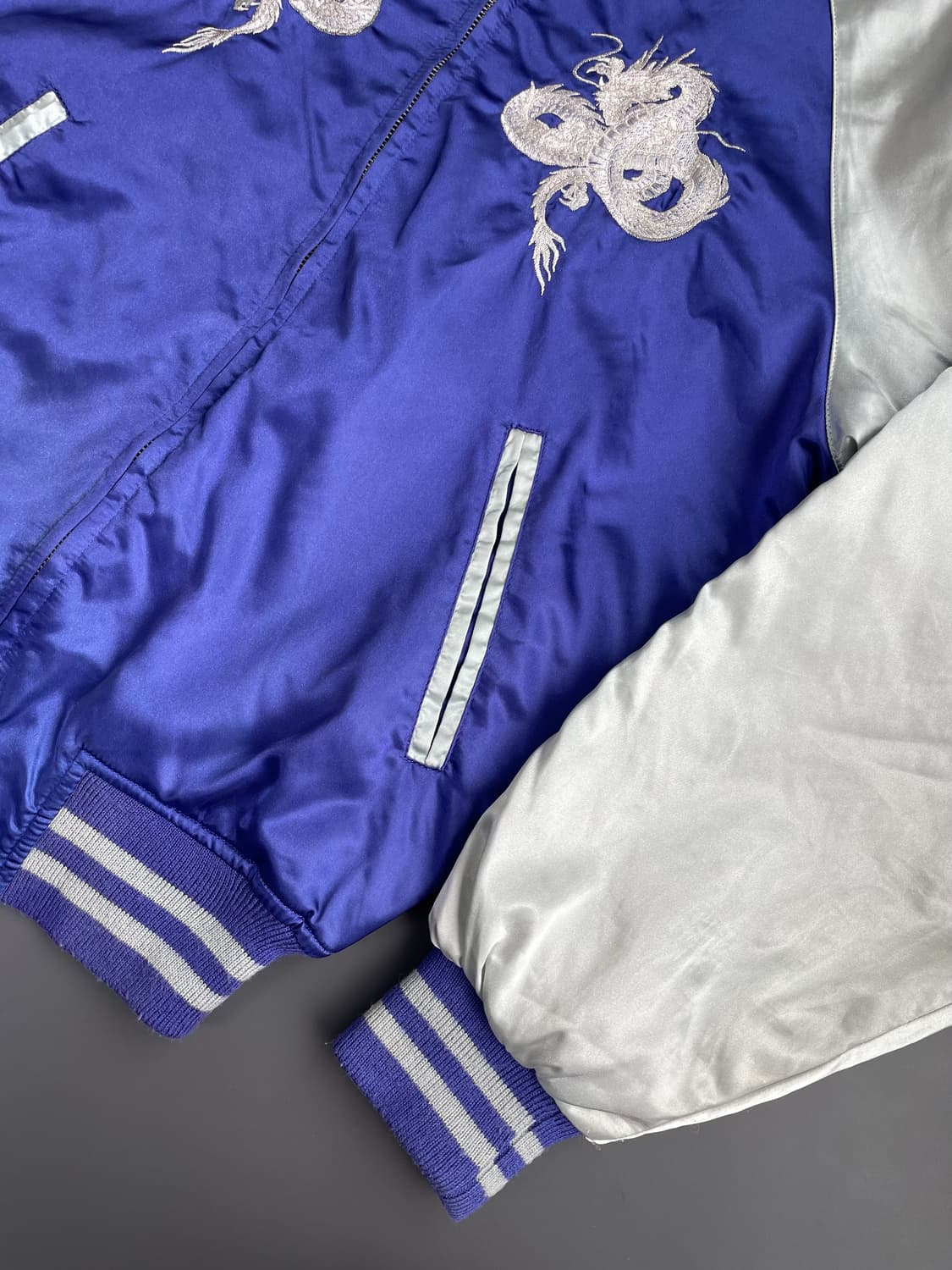 [L] 호시히메 드래곤 자수 스카쟌 일본 빈티지 스카잔 자켓 상품이미지4