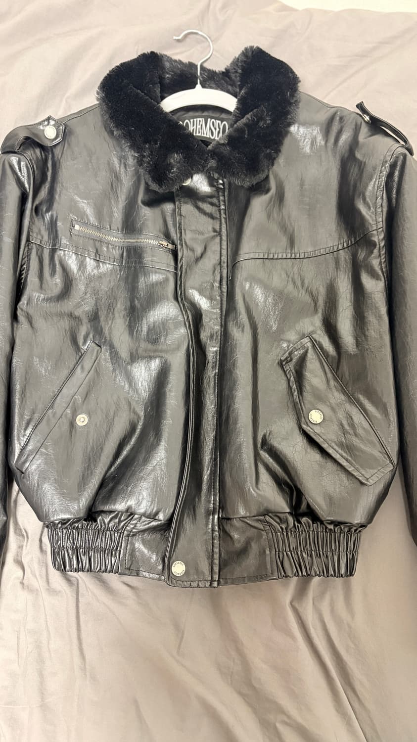 보헤미안서울 레더 퍼 블루종 점퍼 상품이미지4