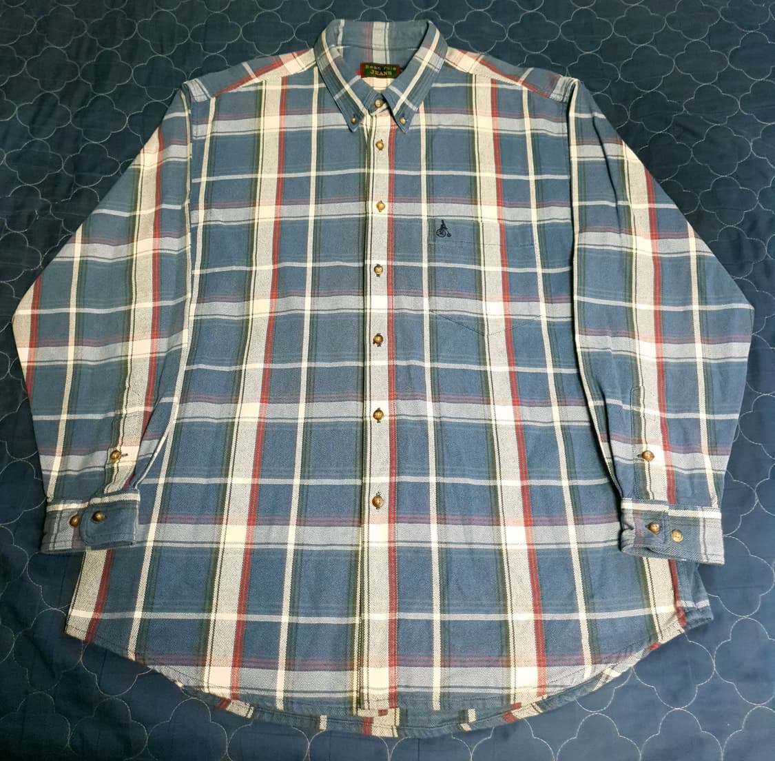 (빈티지) 빈폴 진스 00s 클래식 체크 버튼다운 워크 셔츠 (105 상품이미지1