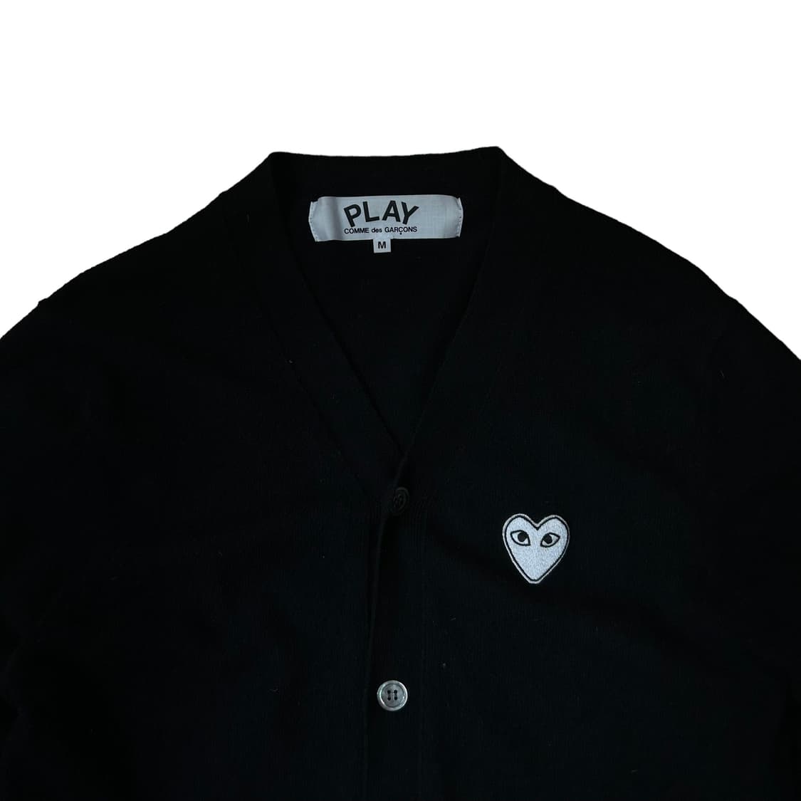 꼼데가르송 20년식 화이트와펜 블랙 가디건 상품이미지4