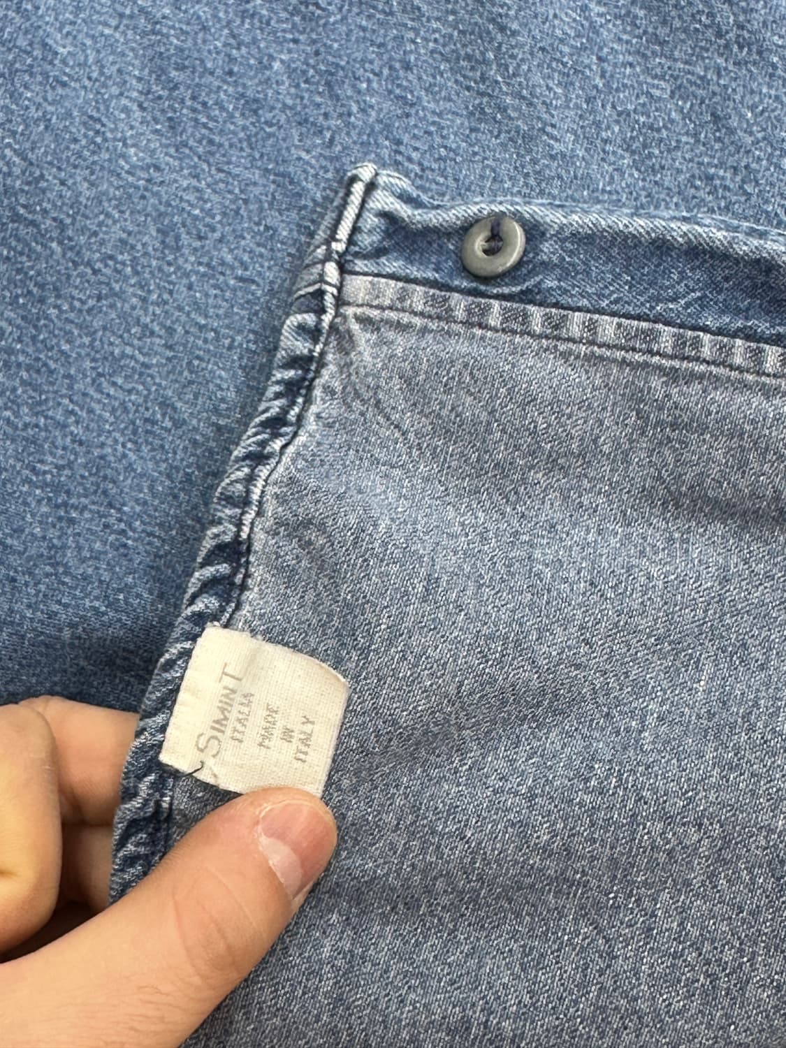 90s ARMANI JEANS 데님 셔츠 L 상품이미지5