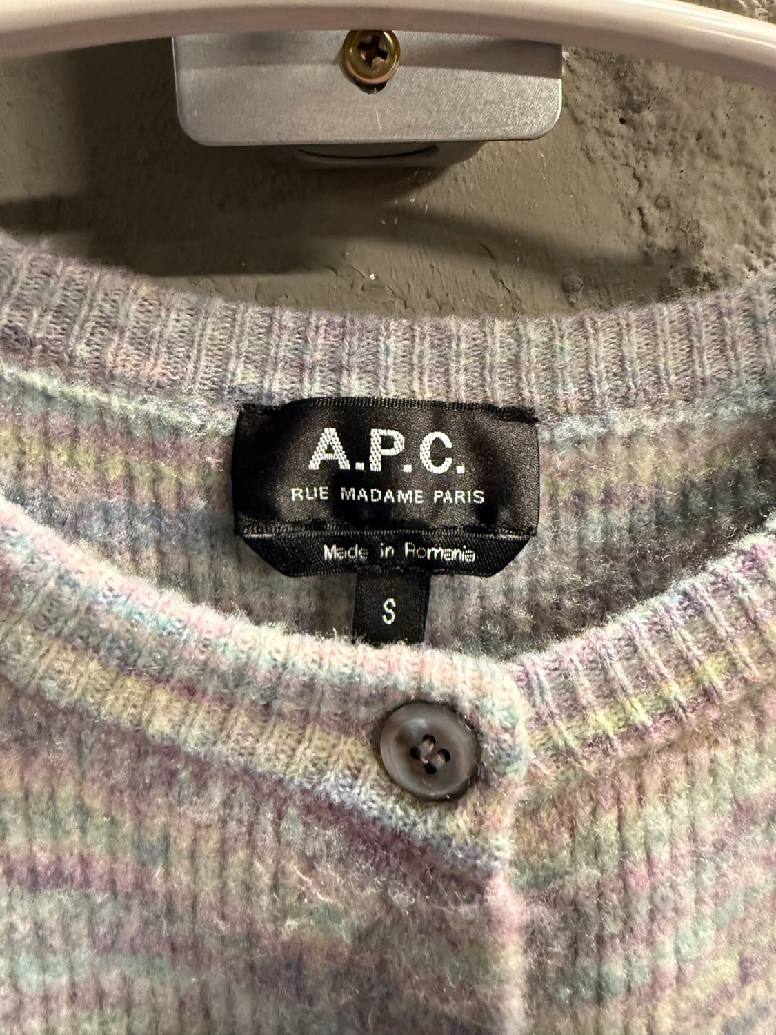 아페쎄 A.P.C. 멀티 스트라이프 니트 가디건 파스텔 S 상품이미지5