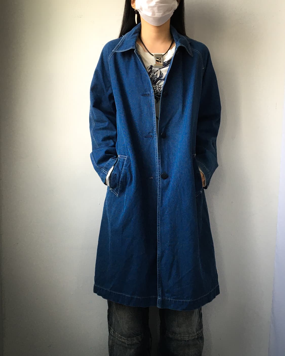 Hood denim long jacket 상품이미지8