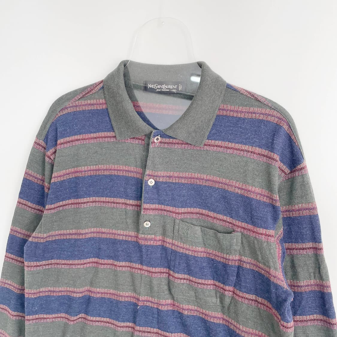 F2 YSL 입생로랑 포켓 스트라이프 니트 셔츠 103-105사이즈 상품이미지2