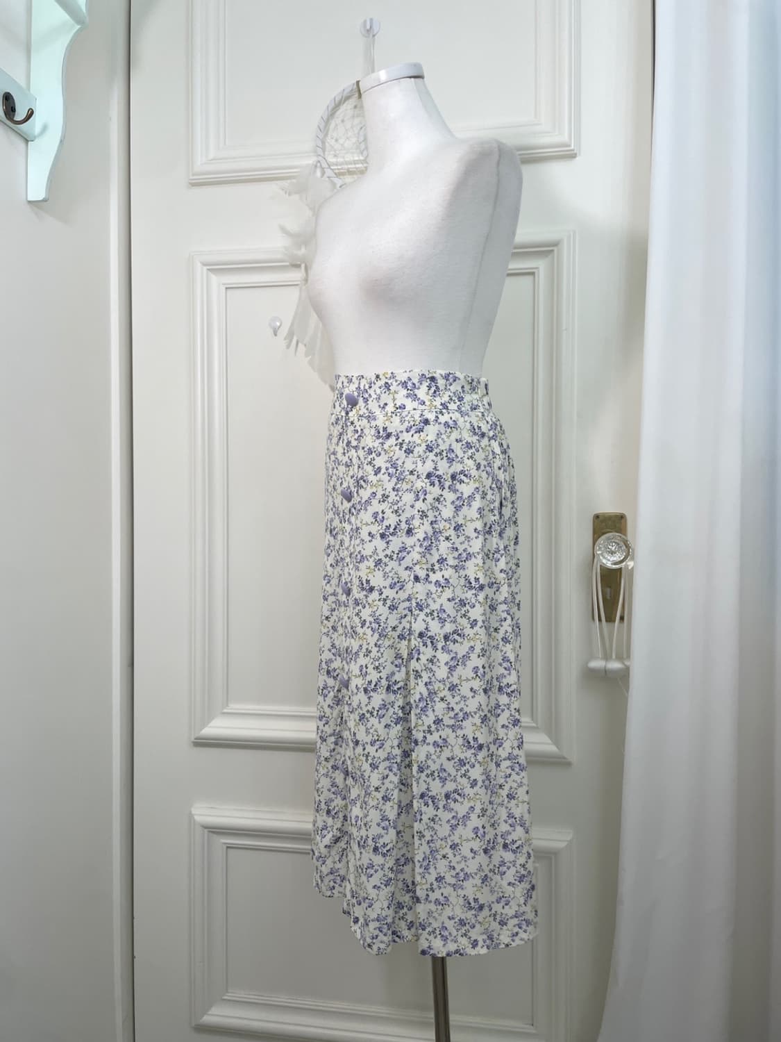 ivory lavender flower pattern banding sk 상품이미지2