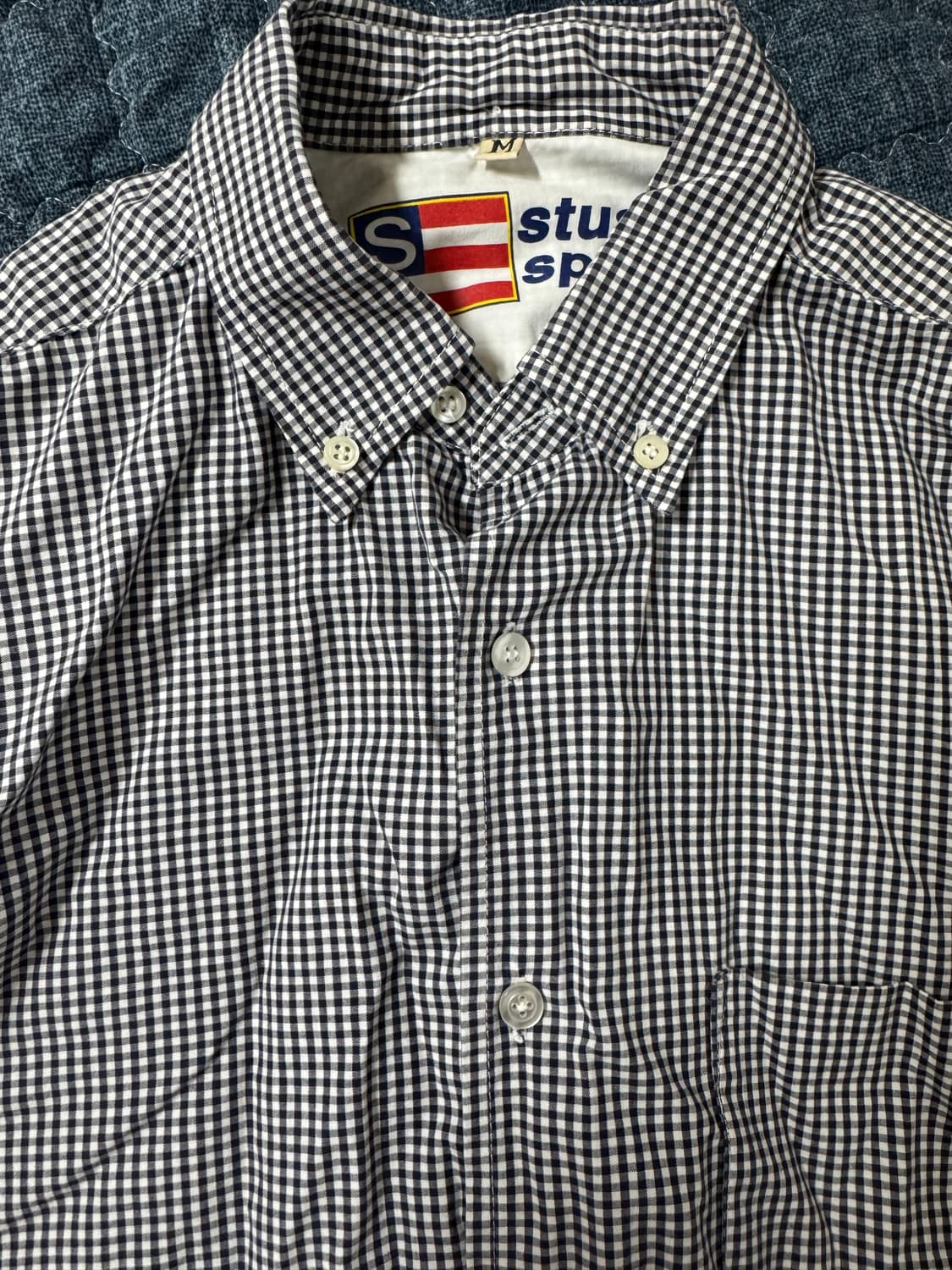 90s stussy made in usa 체크셔츠 (M) 상품이미지1