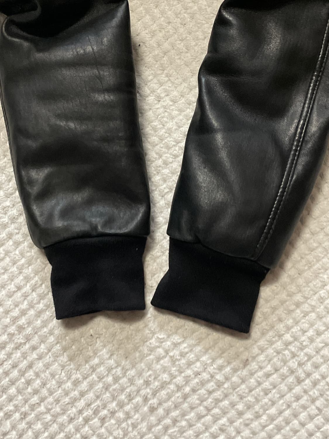 웨스턴 무드 램스킨 양가죽 레더 패딩 자켓 상품이미지6