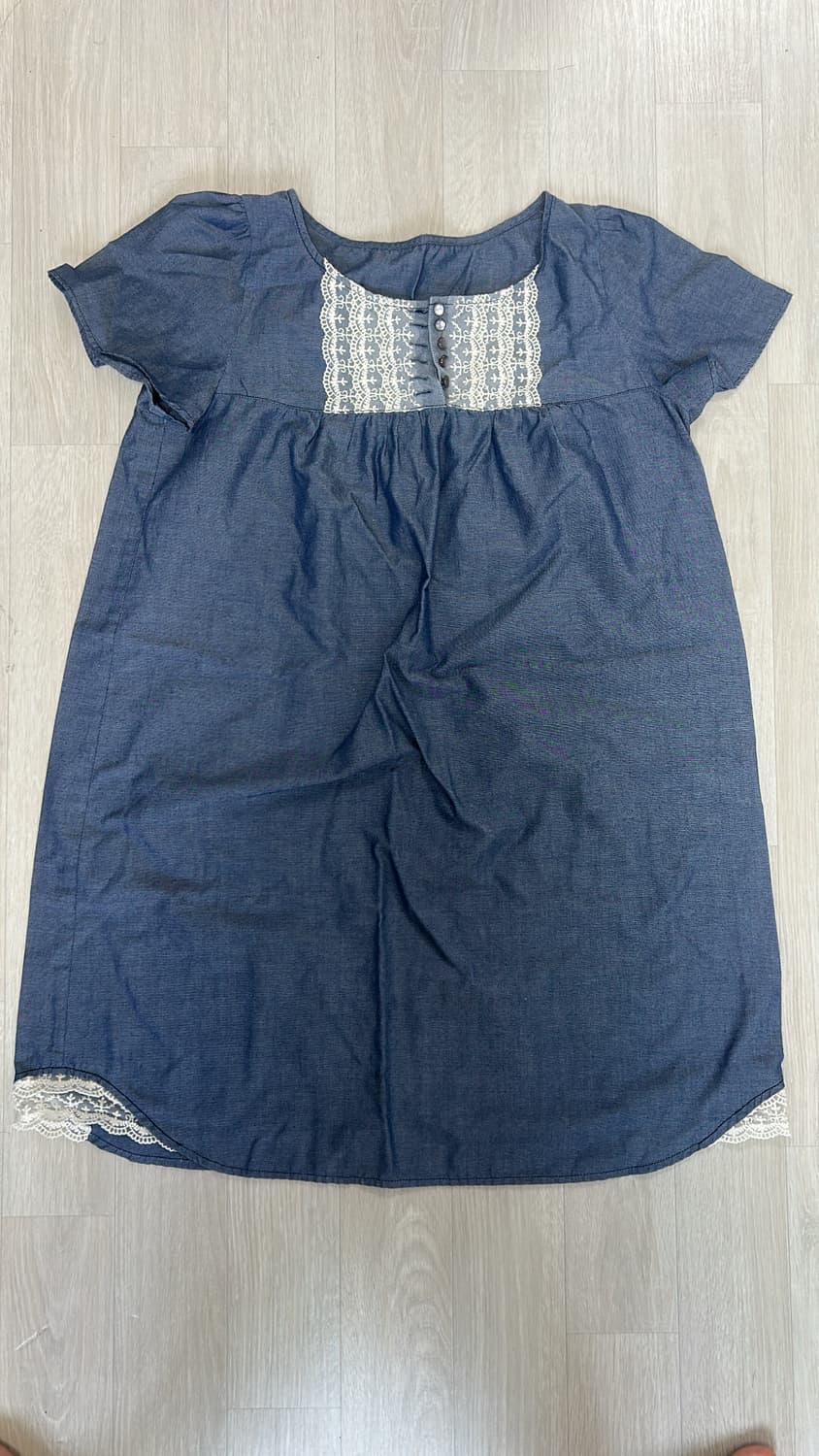 빈티지 청 반팔블라우스 상품이미지1