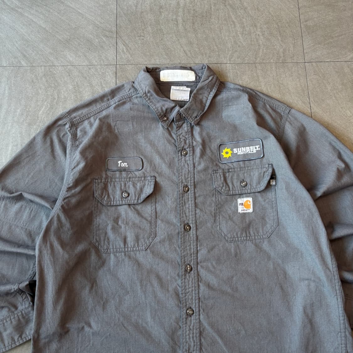 칼하트 정품 FR 오리지널 그레이 긴팔 셔츠 상품이미지2