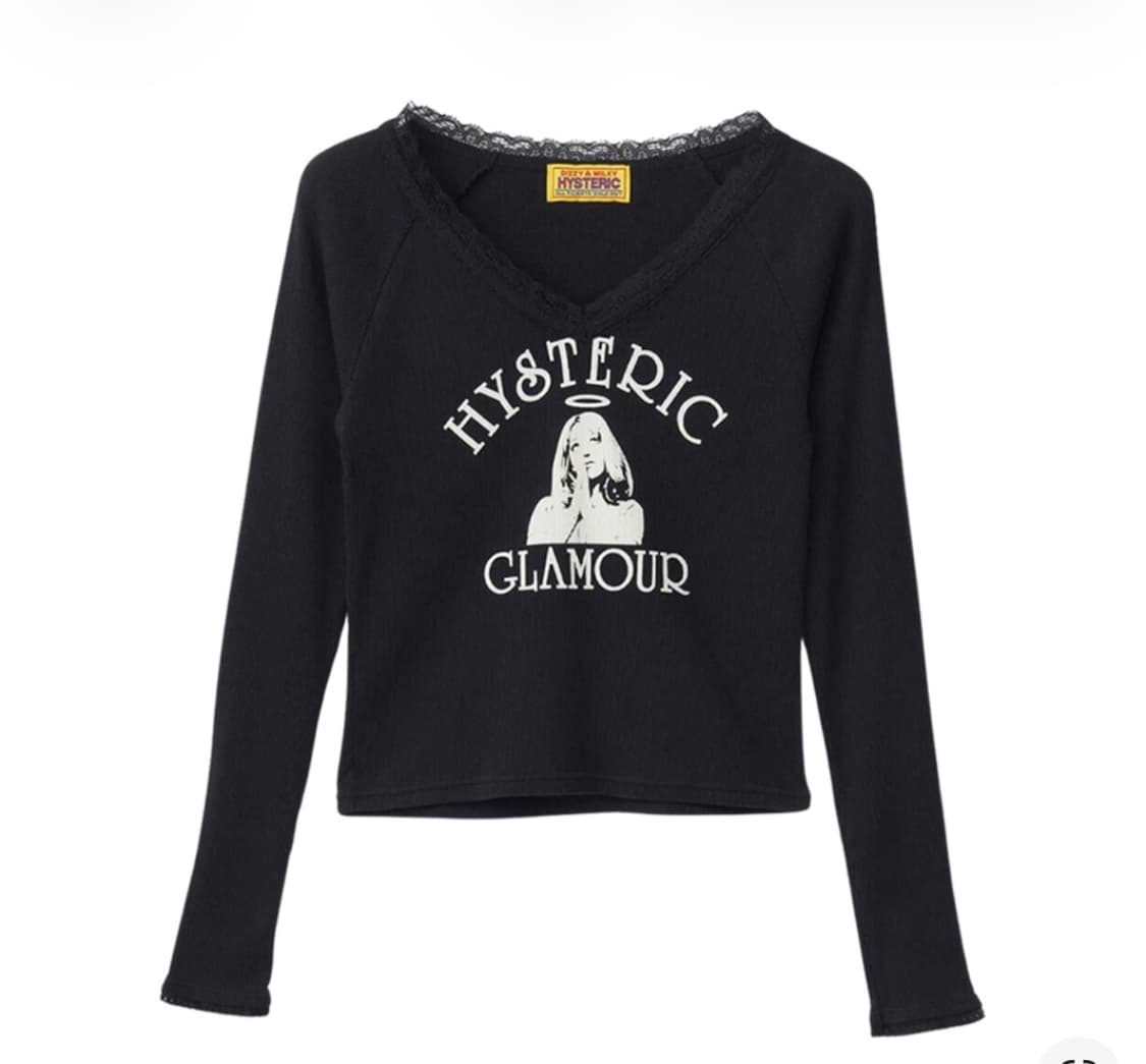 히스테릭글래머 엔젤 숏 여성 긴팔 티셔츠 상품이미지1