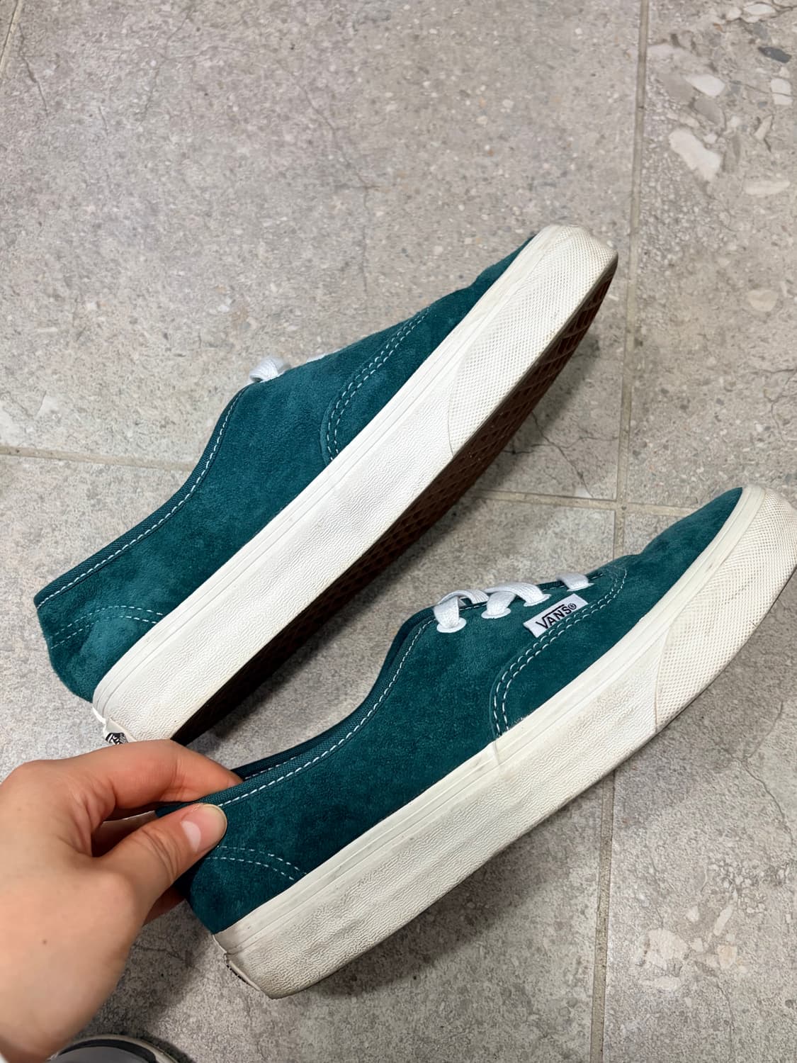 반스 어센틱 그린 스웨이드 225 상품이미지5