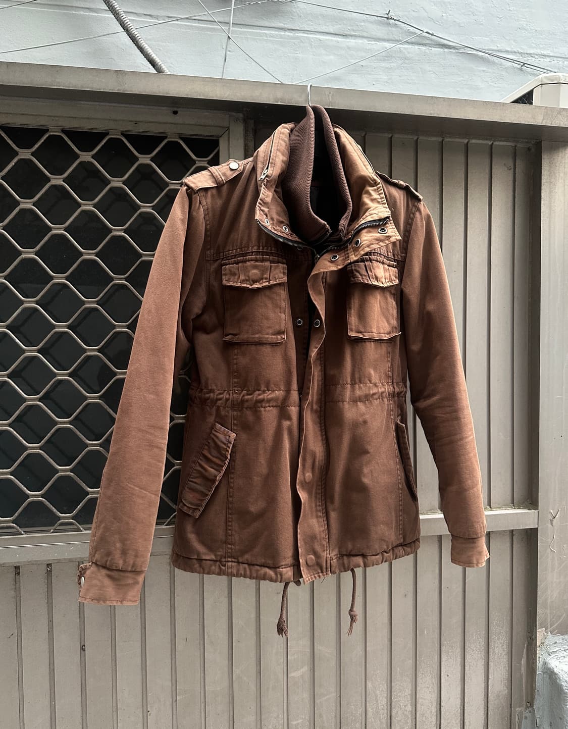 Vintage brown high neck jacket 상품이미지2