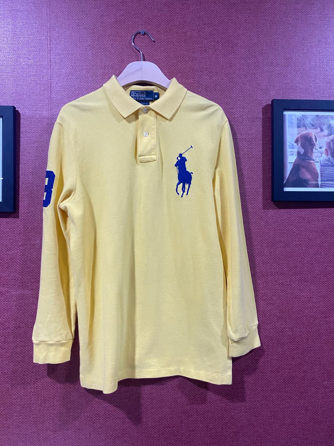 폴로 랄프로렌 옐로우 긴팔 카라티 M 상품이미지1