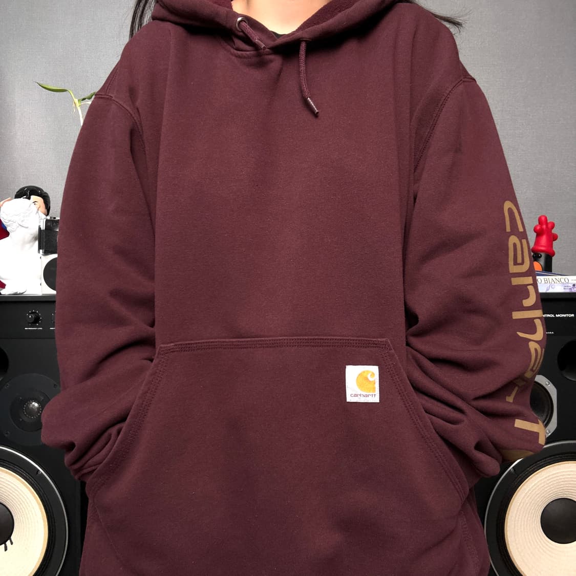 칼하트 버건디 후드티 상품이미지1