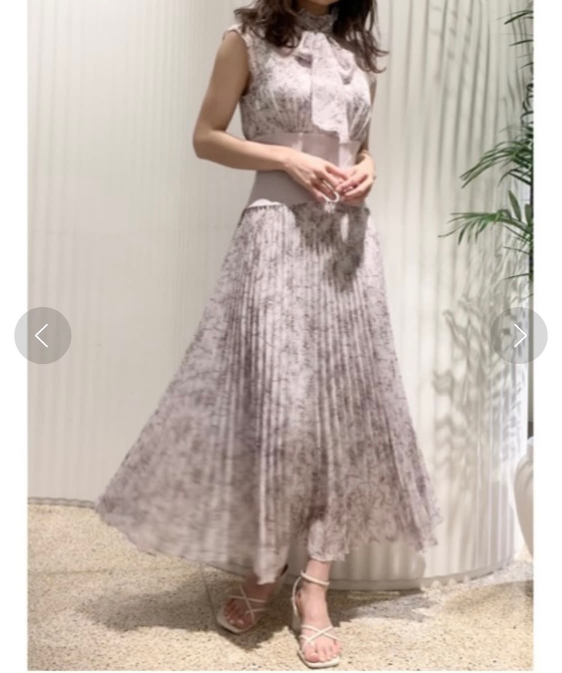 snidel 스나이델 허리 리브 플리츠 롱 원피스 /스나계 상품이미지1