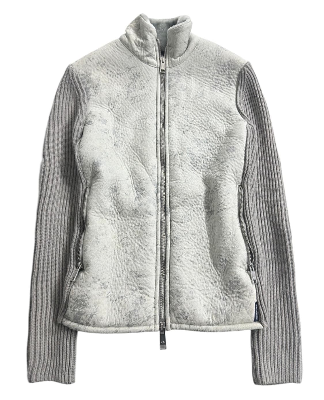 아르마니 익스체인지 퍼 스웨이드 니트 집업 상품이미지4