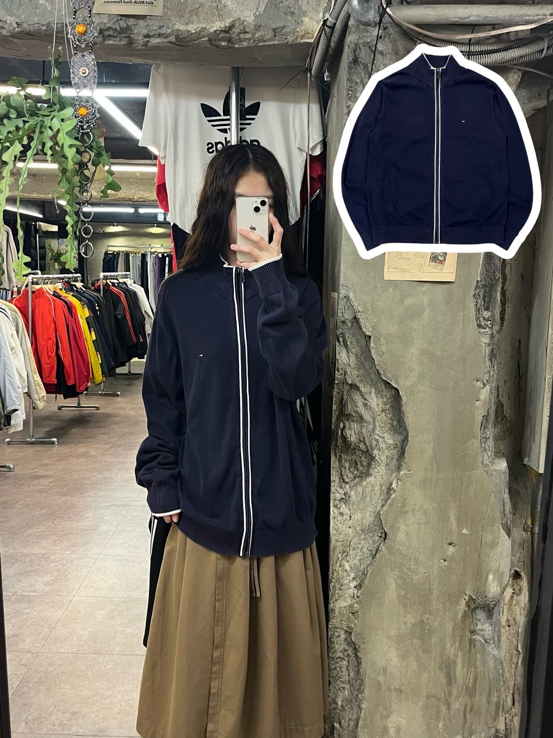 타미힐피거 니트 집업 네이비 XL #csz1861 상품이미지1