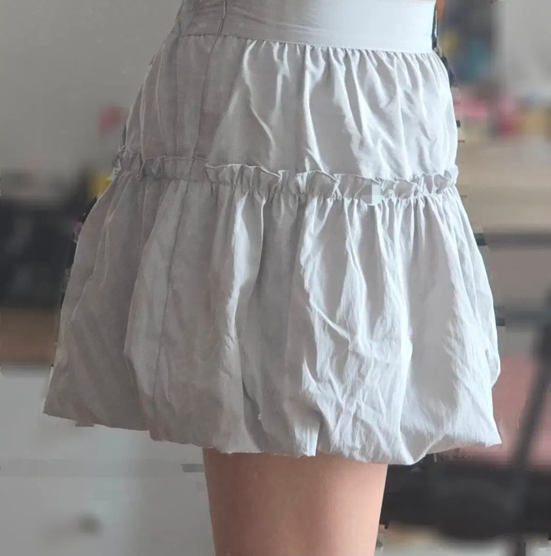 그레이 벌룬 미니 스커트 상품이미지4