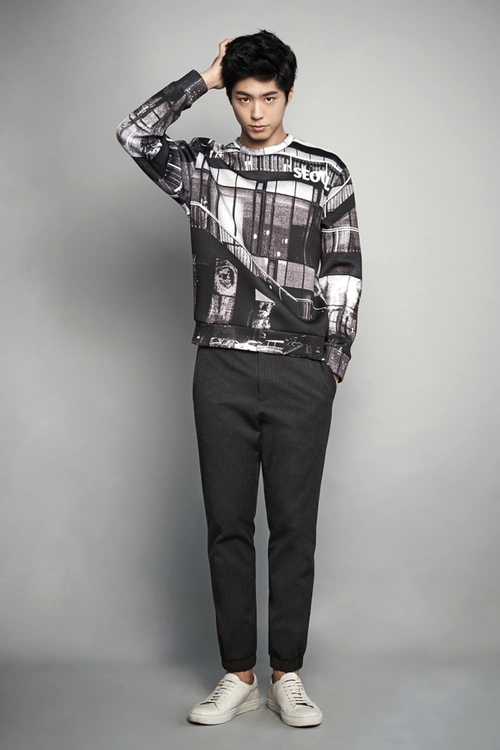 티아이포맨 도트 데코 스트레치 슬랙스 팬츠 상품이미지1