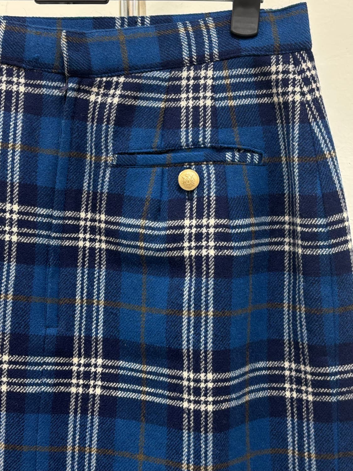 빈티지 블루 체크 미디 스커트 상품이미지6