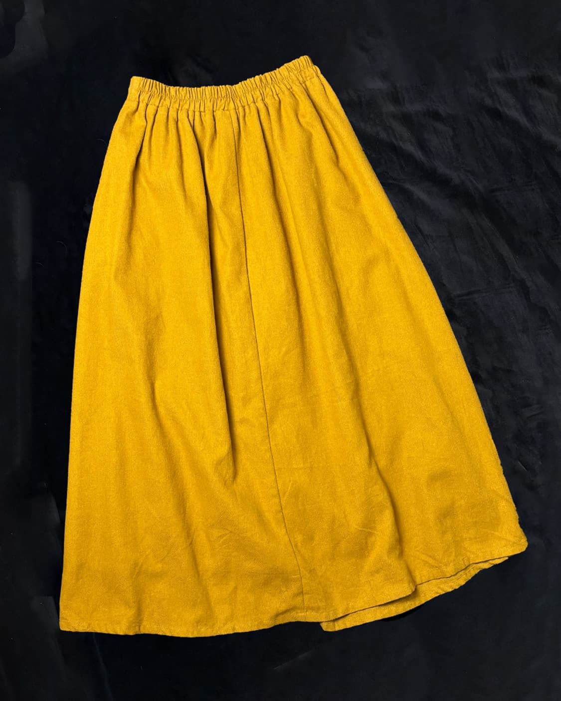 일본빈티지 머스타드 롱스커트 상품이미지2