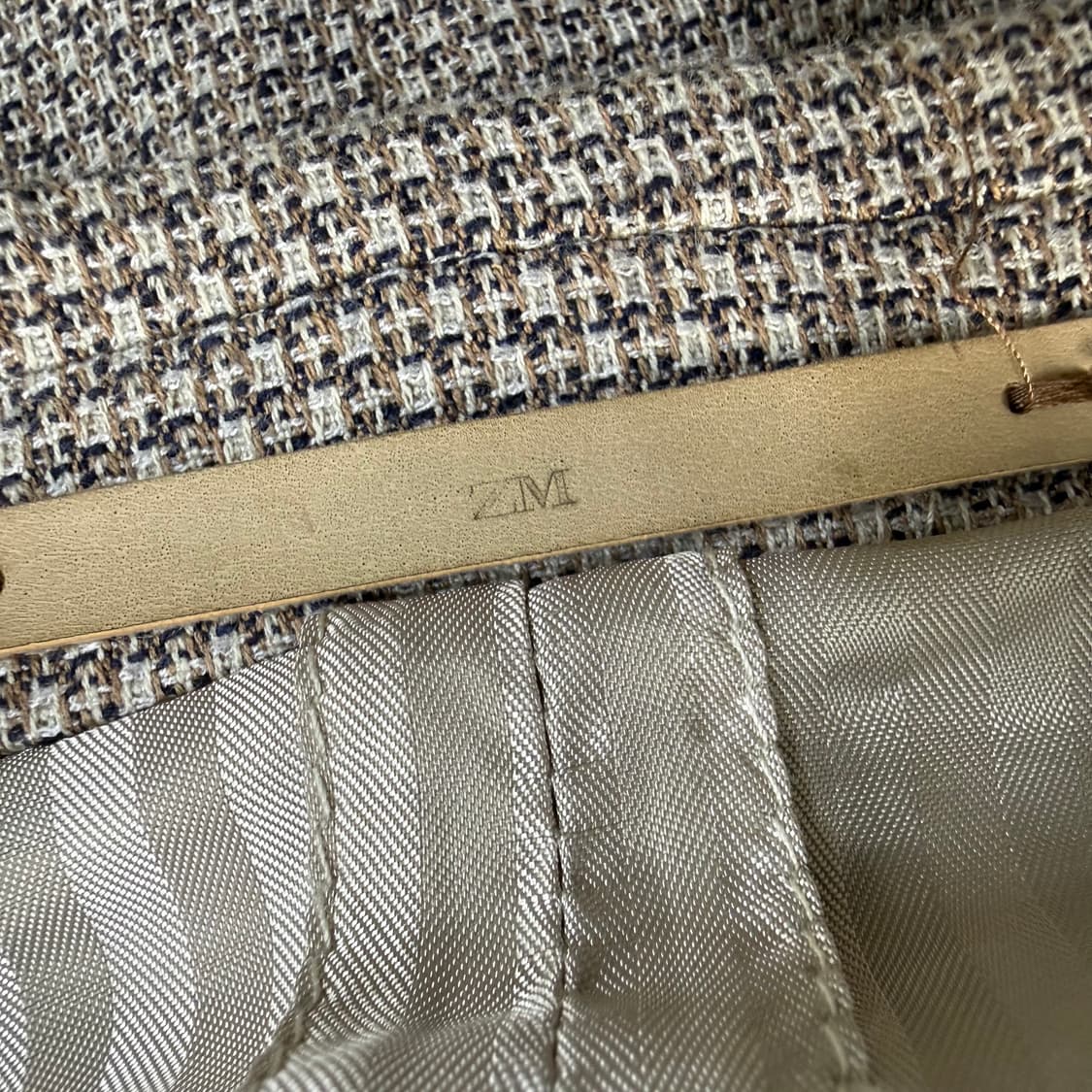 실측확인 자라 엘보패치 트위드 자켓 0320T 상품이미지3