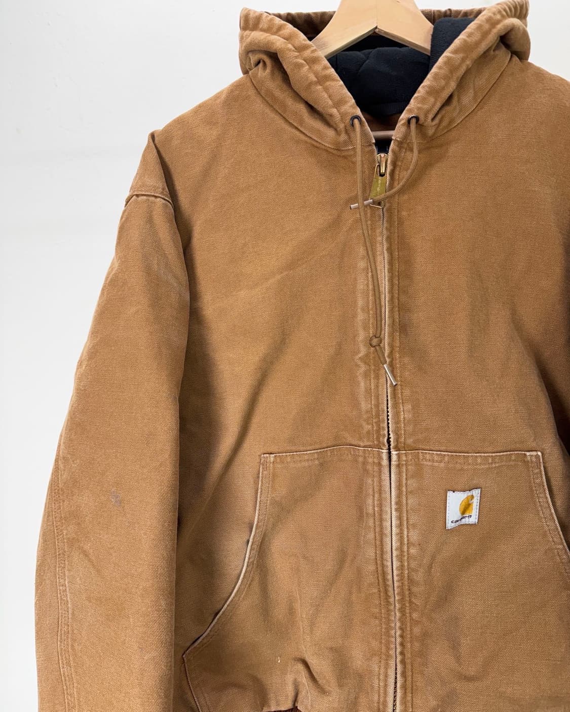 칼하트 브라운 j140 후드 워크 집업 자켓 상품이미지2