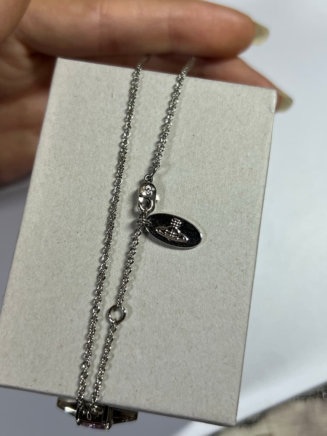 정품) 비비안웨스트우드 목걸이 아리엘라 핑크 플래티넘 로즈 상품이미지9