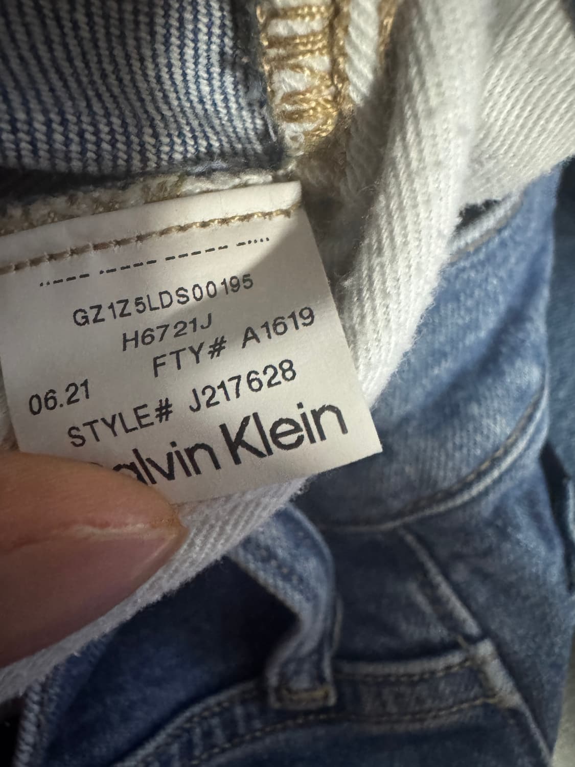 여성 캘빈클라인 CK 하이 라이즈 루즈핏 데님팬츠 24.4인치 상품이미지5