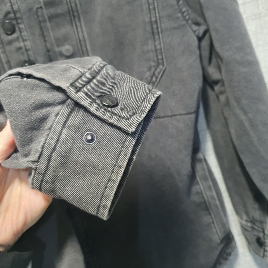 바쏘 옴므 워싱 데님 셔츠 자켓 상품이미지3